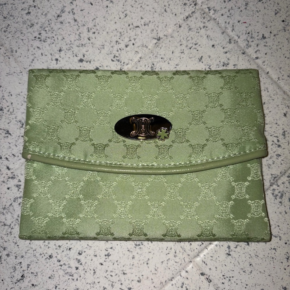 Celine Mint Green Pouch Authentic